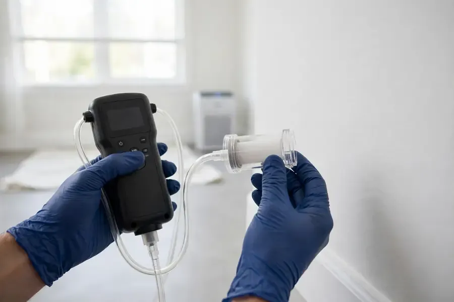 Independent air quality testing after mold remediation in a Perris, CA home